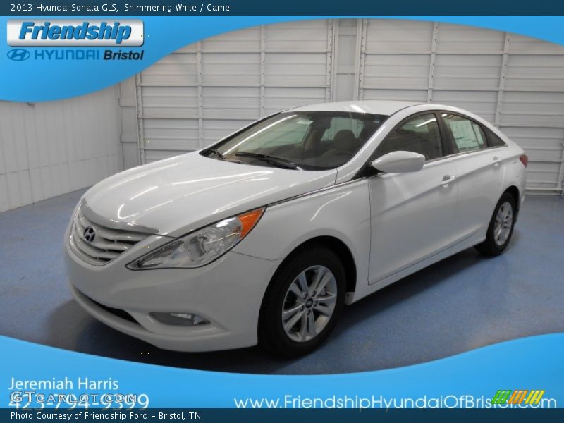 Shimmering White / Camel 2013 Hyundai Sonata GLS