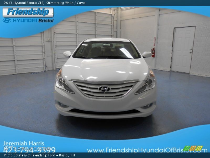 Shimmering White / Camel 2013 Hyundai Sonata GLS