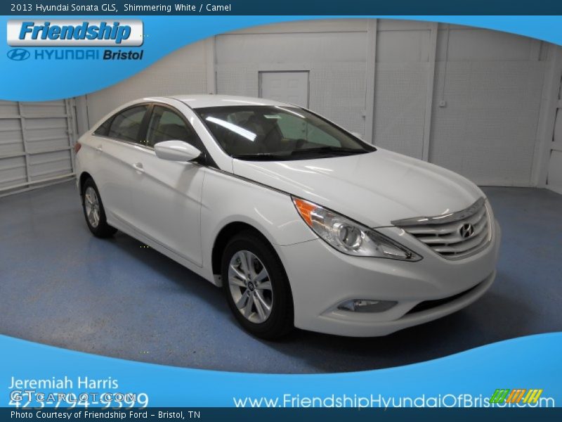 Shimmering White / Camel 2013 Hyundai Sonata GLS