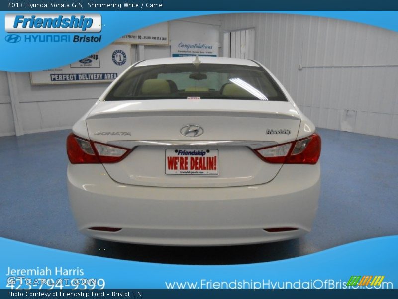 Shimmering White / Camel 2013 Hyundai Sonata GLS