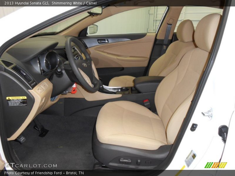 Shimmering White / Camel 2013 Hyundai Sonata GLS