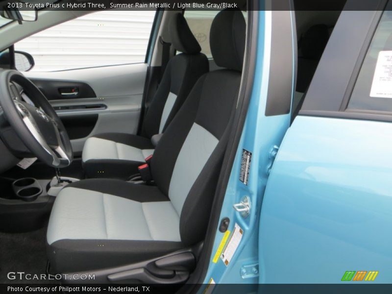Summer Rain Metallic / Light Blue Gray/Black 2013 Toyota Prius c Hybrid Three
