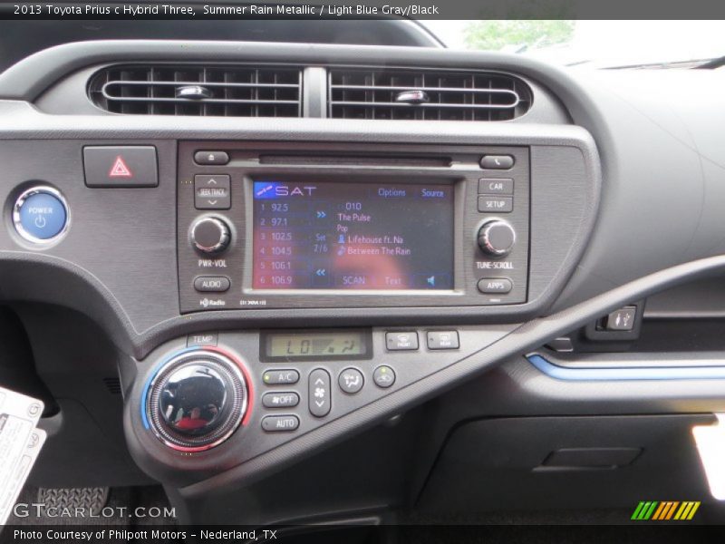 Controls of 2013 Prius c Hybrid Three