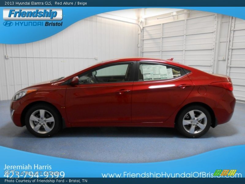 Red Allure / Beige 2013 Hyundai Elantra GLS