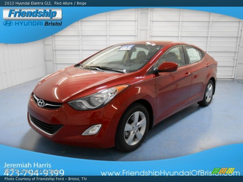 Red Allure / Beige 2013 Hyundai Elantra GLS