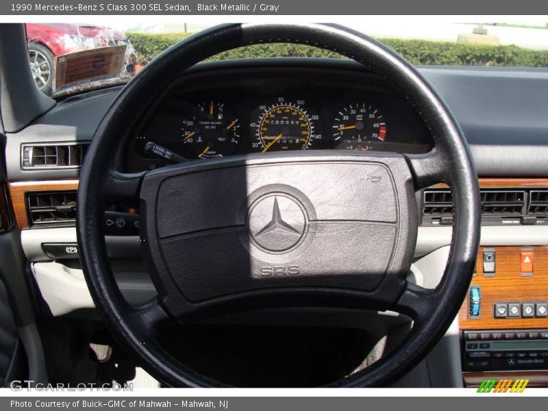 Black Metallic / Gray 1990 Mercedes-Benz S Class 300 SEL Sedan