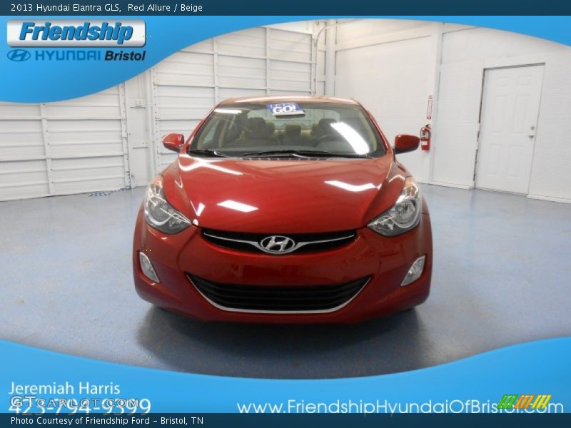Red Allure / Beige 2013 Hyundai Elantra GLS