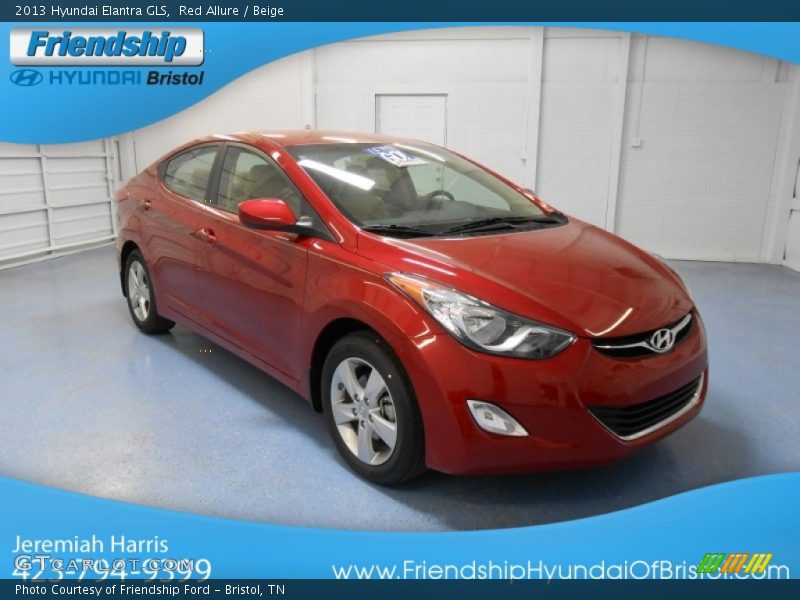 Red Allure / Beige 2013 Hyundai Elantra GLS