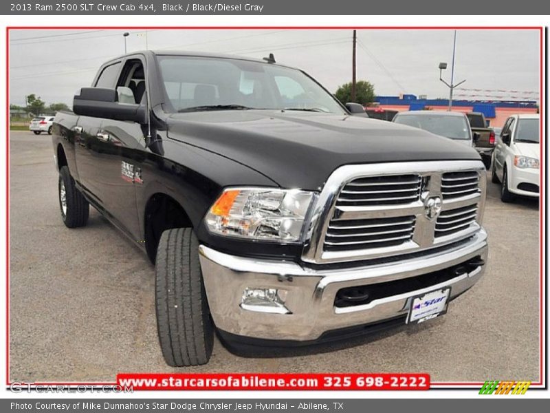Black / Black/Diesel Gray 2013 Ram 2500 SLT Crew Cab 4x4