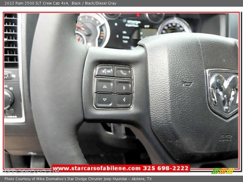 Black / Black/Diesel Gray 2013 Ram 2500 SLT Crew Cab 4x4