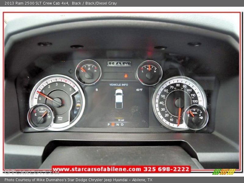 Black / Black/Diesel Gray 2013 Ram 2500 SLT Crew Cab 4x4