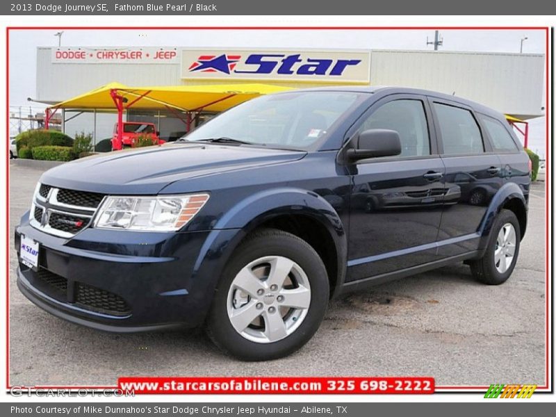 Fathom Blue Pearl / Black 2013 Dodge Journey SE