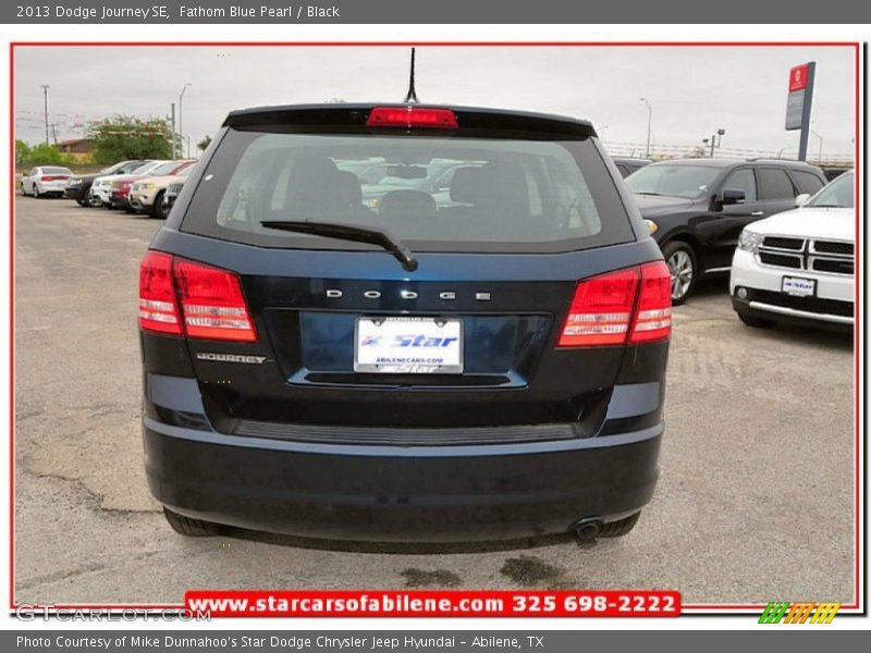 Fathom Blue Pearl / Black 2013 Dodge Journey SE