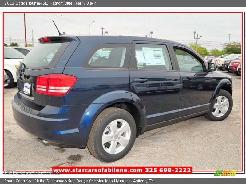 Fathom Blue Pearl / Black 2013 Dodge Journey SE