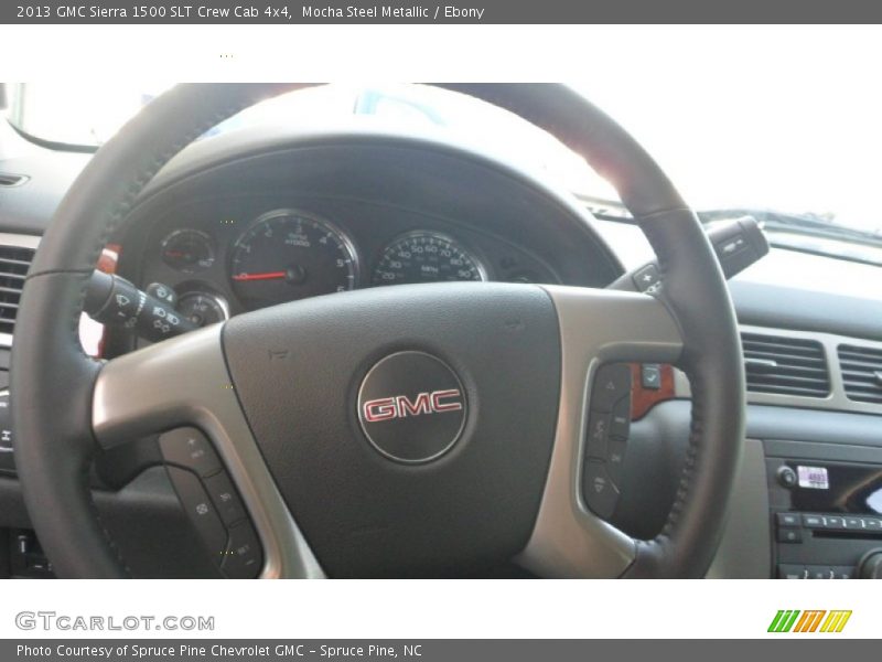 Mocha Steel Metallic / Ebony 2013 GMC Sierra 1500 SLT Crew Cab 4x4