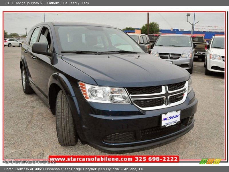 Fathom Blue Pearl / Black 2013 Dodge Journey SE