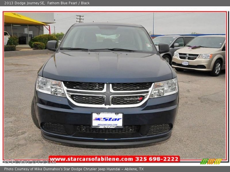 Fathom Blue Pearl / Black 2013 Dodge Journey SE
