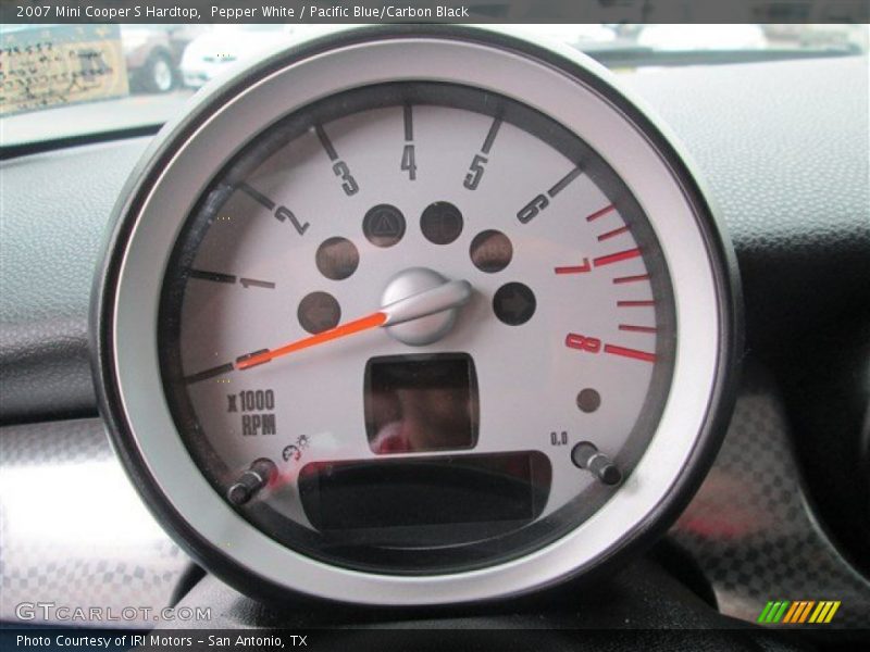 Pepper White / Pacific Blue/Carbon Black 2007 Mini Cooper S Hardtop