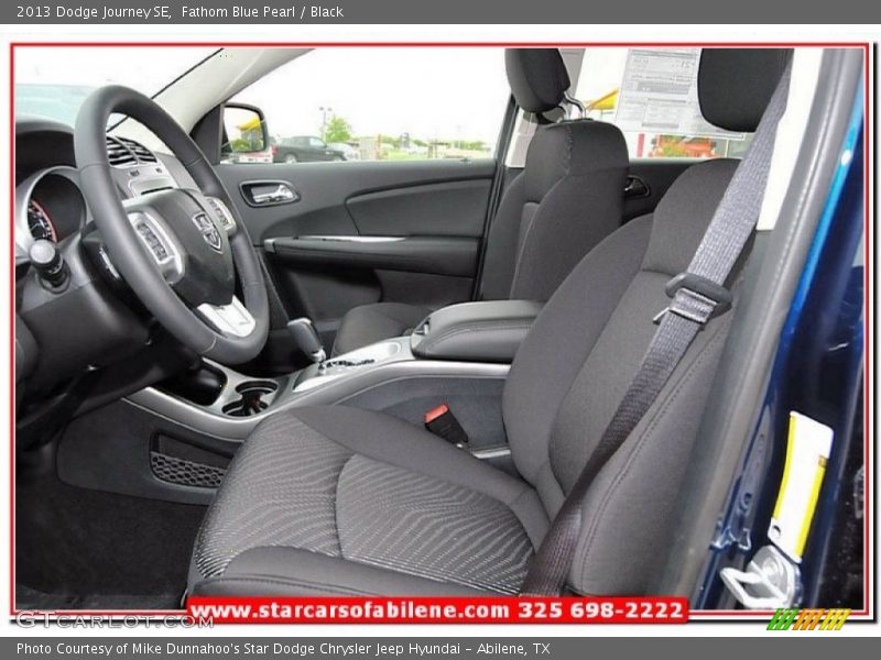 Fathom Blue Pearl / Black 2013 Dodge Journey SE