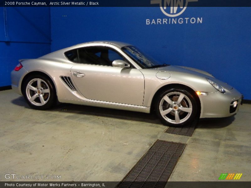 Arctic Silver Metallic / Black 2008 Porsche Cayman