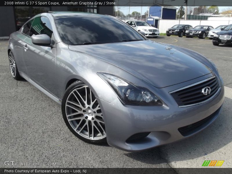 Amethyst Graphite Gray / Stone 2008 Infiniti G 37 S Sport Coupe