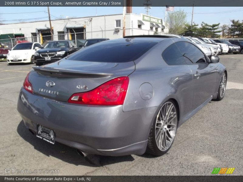 Amethyst Graphite Gray / Stone 2008 Infiniti G 37 S Sport Coupe