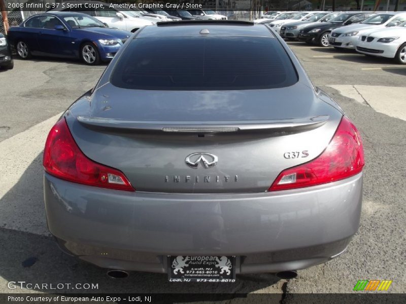 Amethyst Graphite Gray / Stone 2008 Infiniti G 37 S Sport Coupe