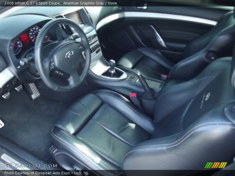 Amethyst Graphite Gray / Stone 2008 Infiniti G 37 S Sport Coupe