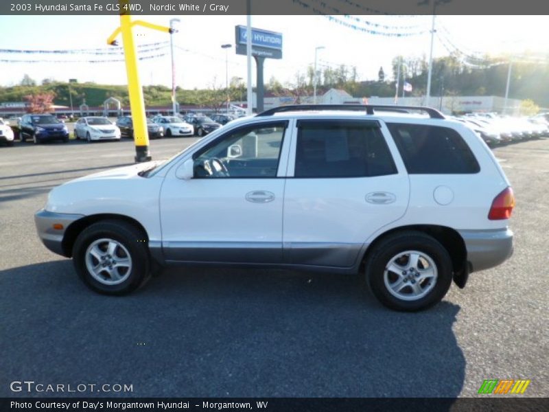Nordic White / Gray 2003 Hyundai Santa Fe GLS 4WD