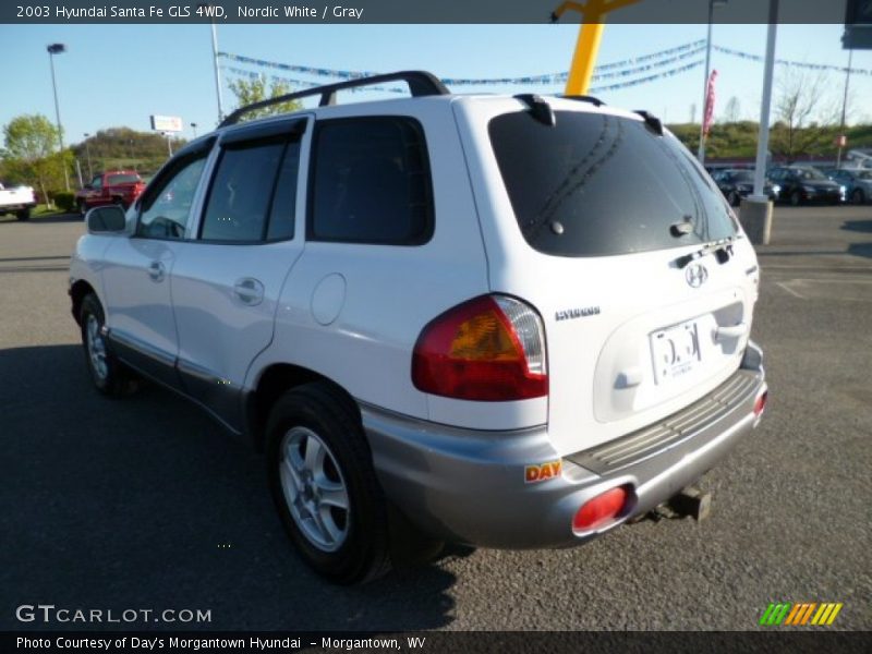 Nordic White / Gray 2003 Hyundai Santa Fe GLS 4WD