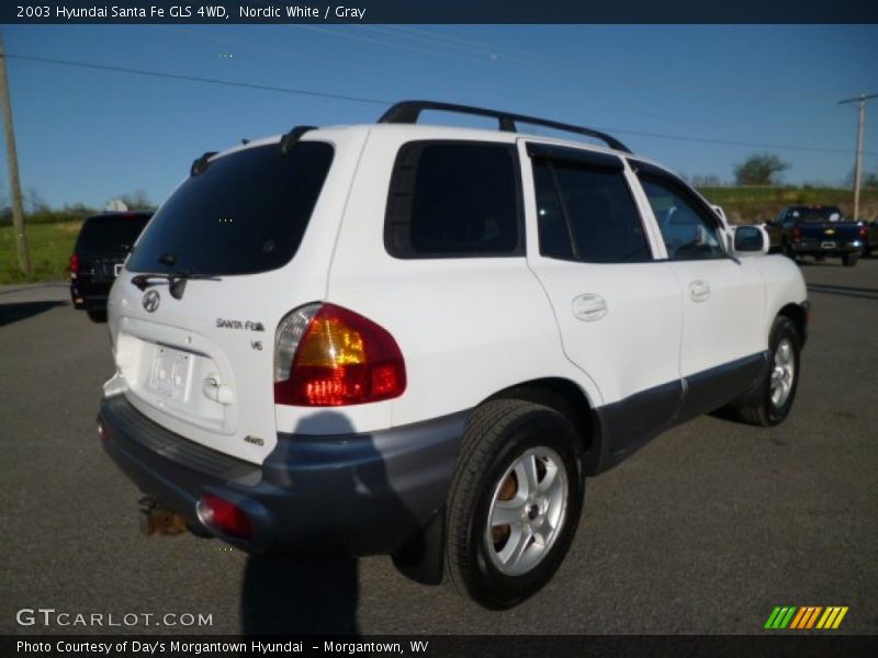 Nordic White / Gray 2003 Hyundai Santa Fe GLS 4WD