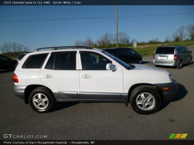 Nordic White / Gray 2003 Hyundai Santa Fe GLS 4WD