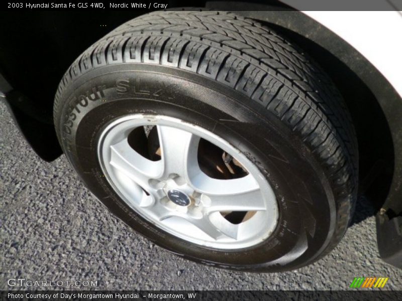 Nordic White / Gray 2003 Hyundai Santa Fe GLS 4WD