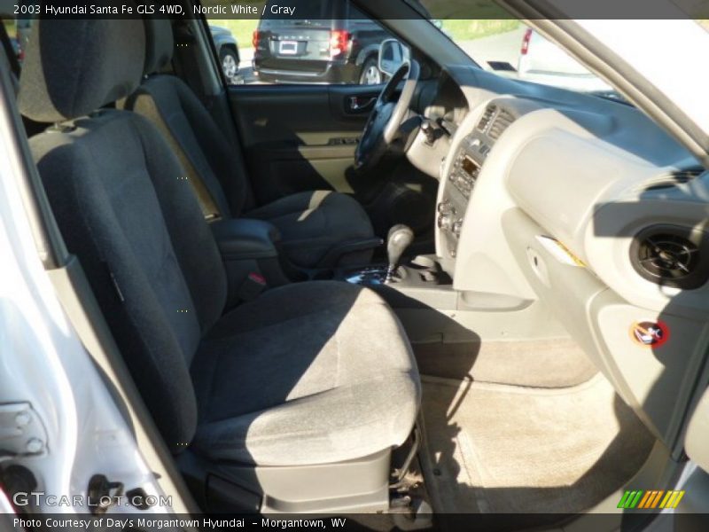 Nordic White / Gray 2003 Hyundai Santa Fe GLS 4WD