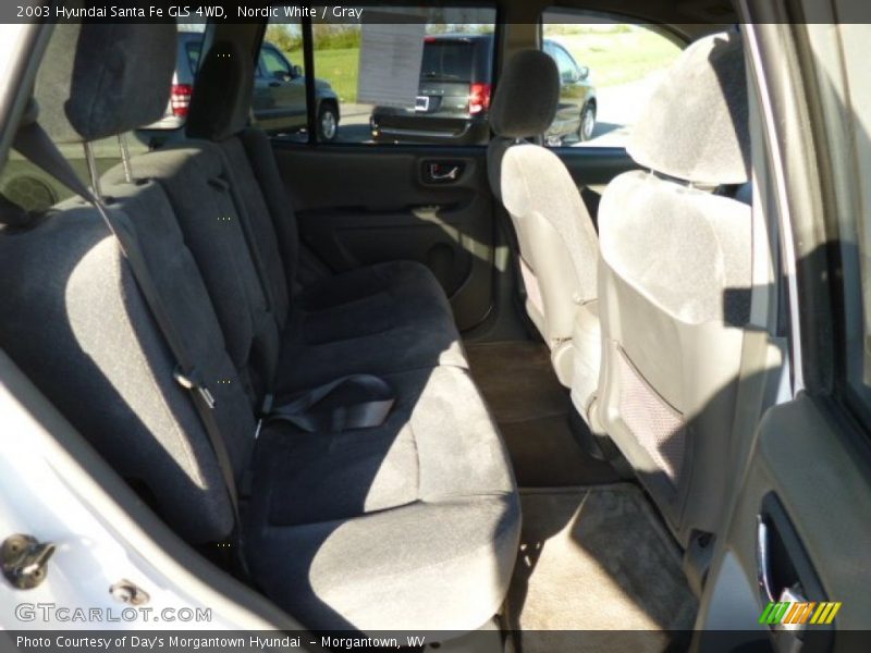 Nordic White / Gray 2003 Hyundai Santa Fe GLS 4WD