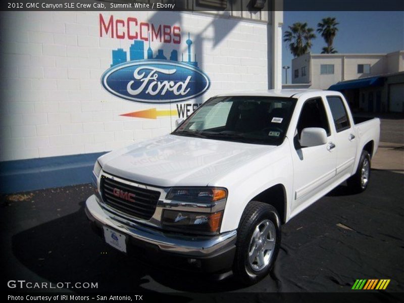 Summit White / Ebony 2012 GMC Canyon SLE Crew Cab