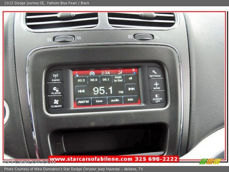 Fathom Blue Pearl / Black 2013 Dodge Journey SE
