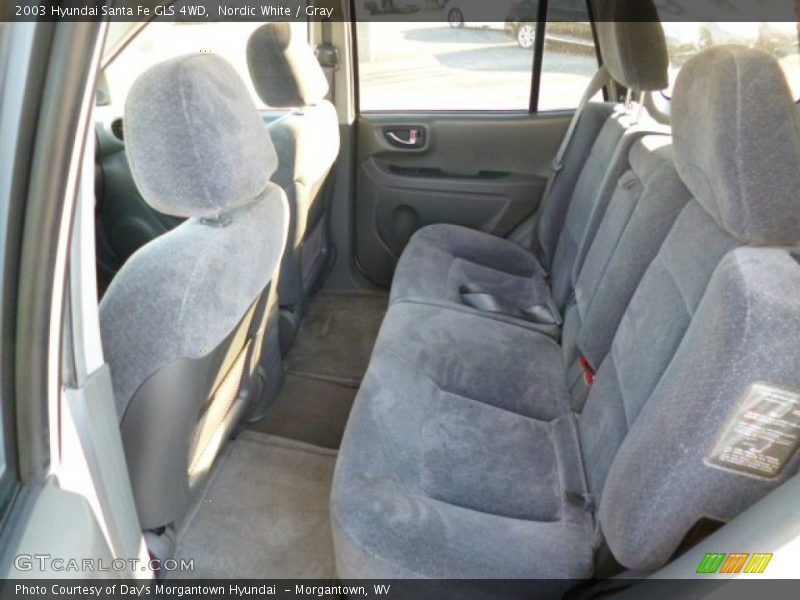 Nordic White / Gray 2003 Hyundai Santa Fe GLS 4WD