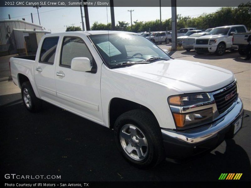 Summit White / Ebony 2012 GMC Canyon SLE Crew Cab