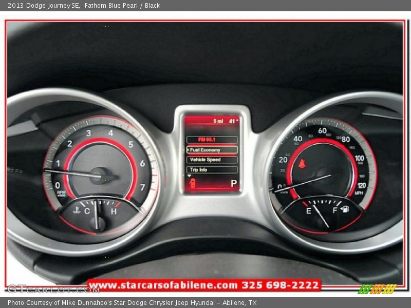 Fathom Blue Pearl / Black 2013 Dodge Journey SE