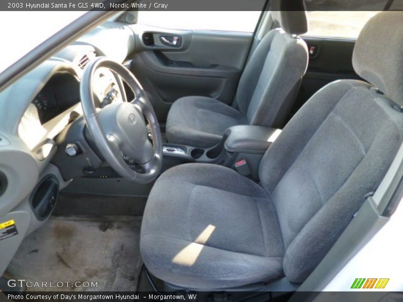 Nordic White / Gray 2003 Hyundai Santa Fe GLS 4WD