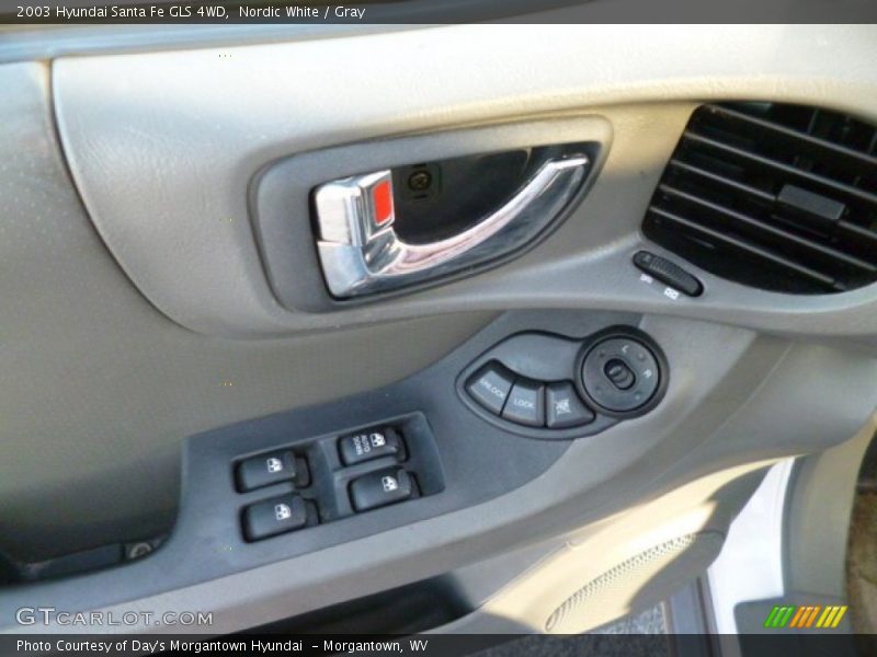 Nordic White / Gray 2003 Hyundai Santa Fe GLS 4WD