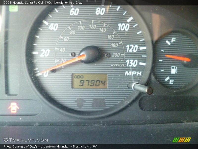 Nordic White / Gray 2003 Hyundai Santa Fe GLS 4WD