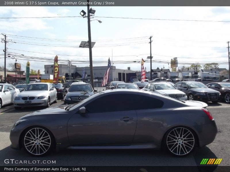 Amethyst Graphite Gray / Stone 2008 Infiniti G 37 S Sport Coupe