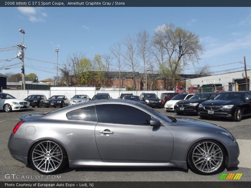 Amethyst Graphite Gray / Stone 2008 Infiniti G 37 S Sport Coupe