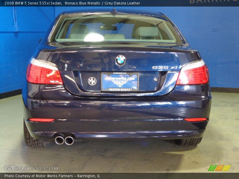 Monaco Blue Metallic / Grey Dakota Leather 2008 BMW 5 Series 535xi Sedan