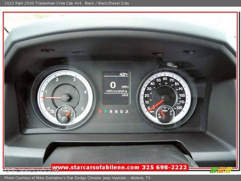 Black / Black/Diesel Gray 2013 Ram 2500 Tradesman Crew Cab 4x4