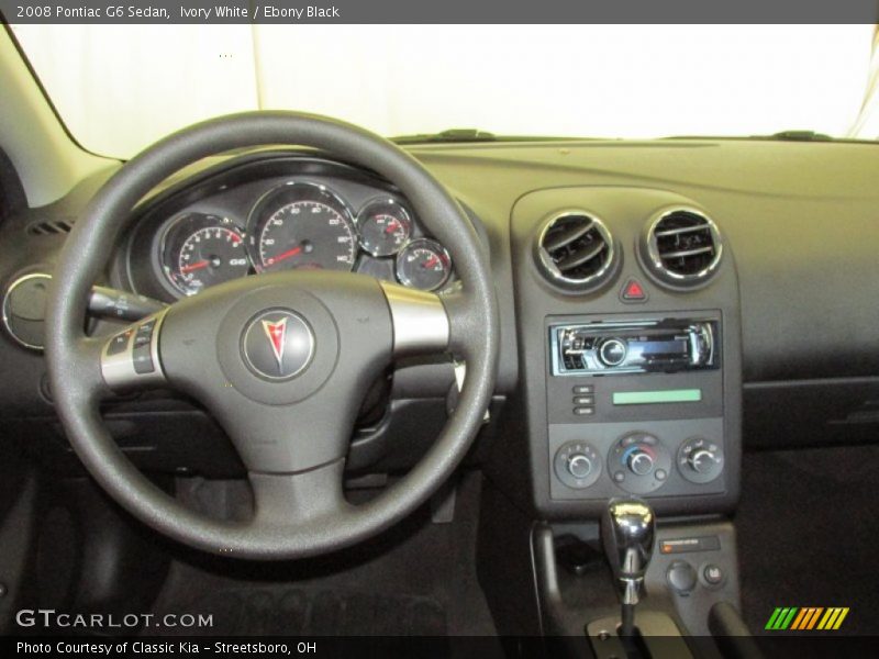 Ivory White / Ebony Black 2008 Pontiac G6 Sedan