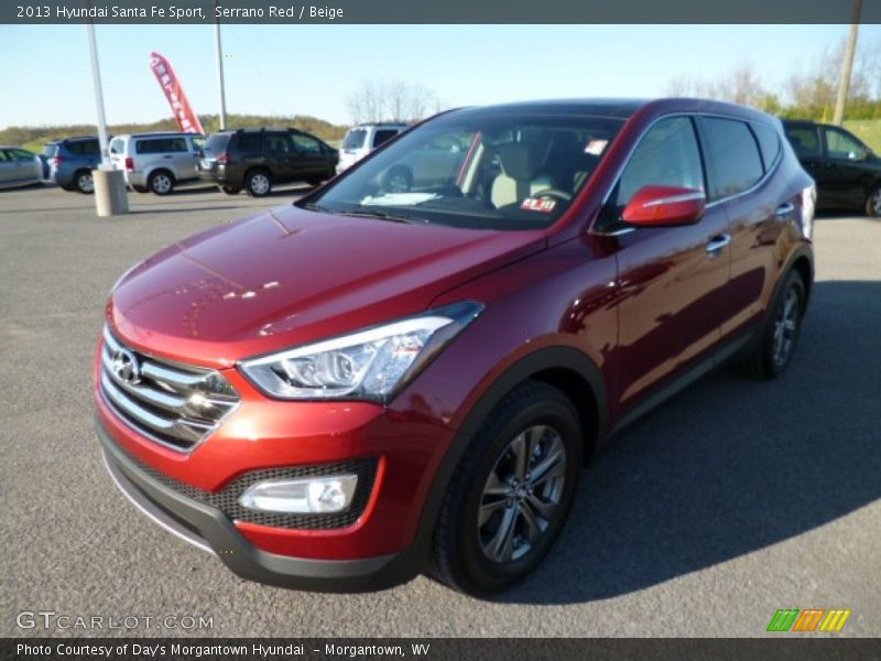 Serrano Red / Beige 2013 Hyundai Santa Fe Sport