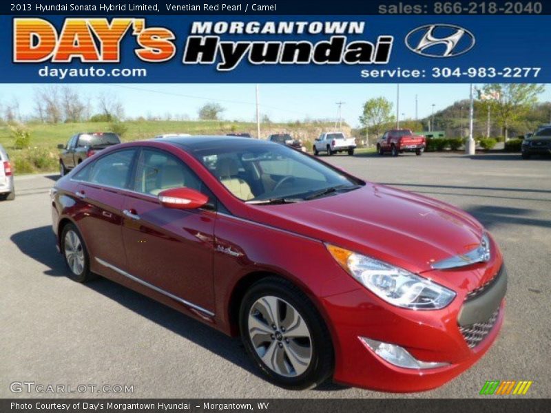 Venetian Red Pearl / Camel 2013 Hyundai Sonata Hybrid Limited